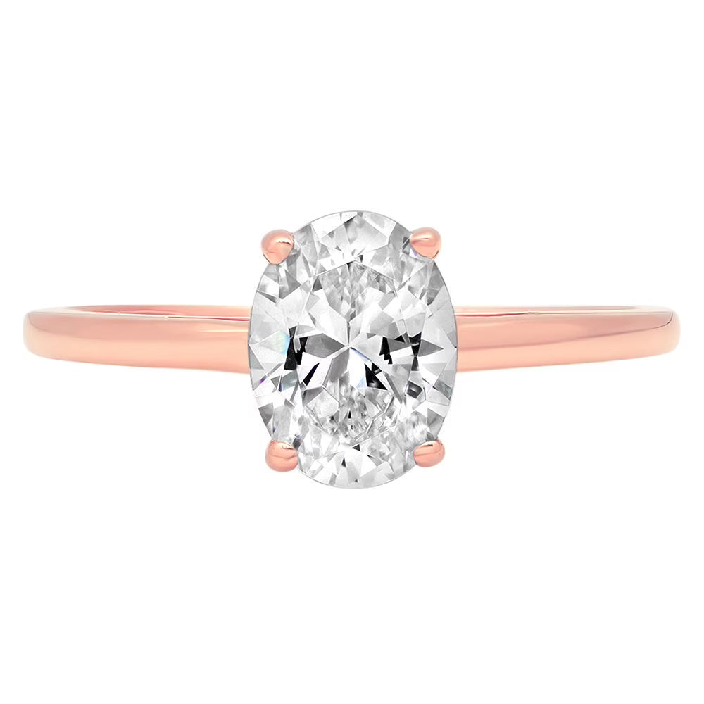 14K Rose Gold Solitaire Engagement Ring E2529