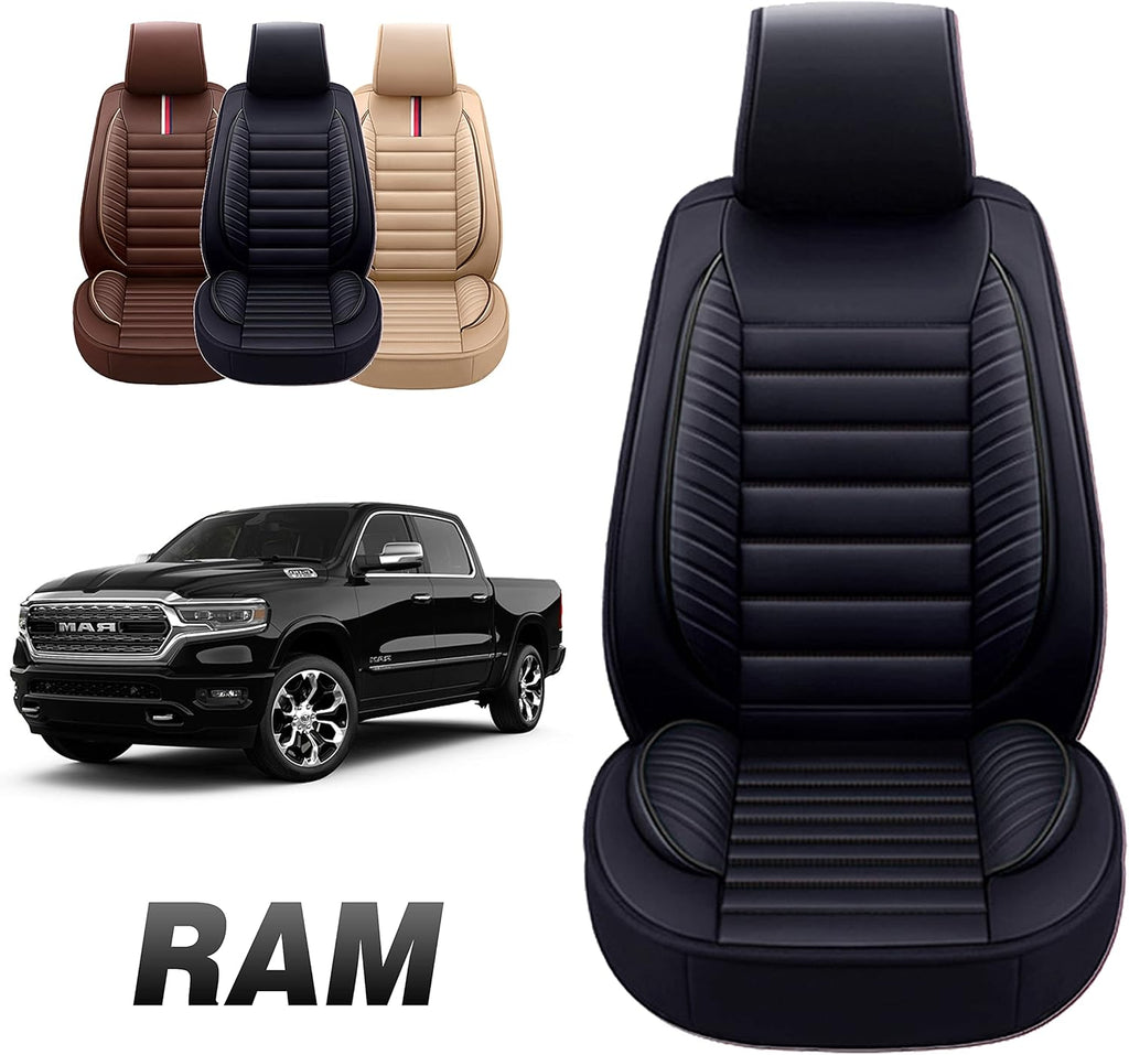 Black Faux Leather Custom Fit Seat Cover for RAM Pick-up Truck B634