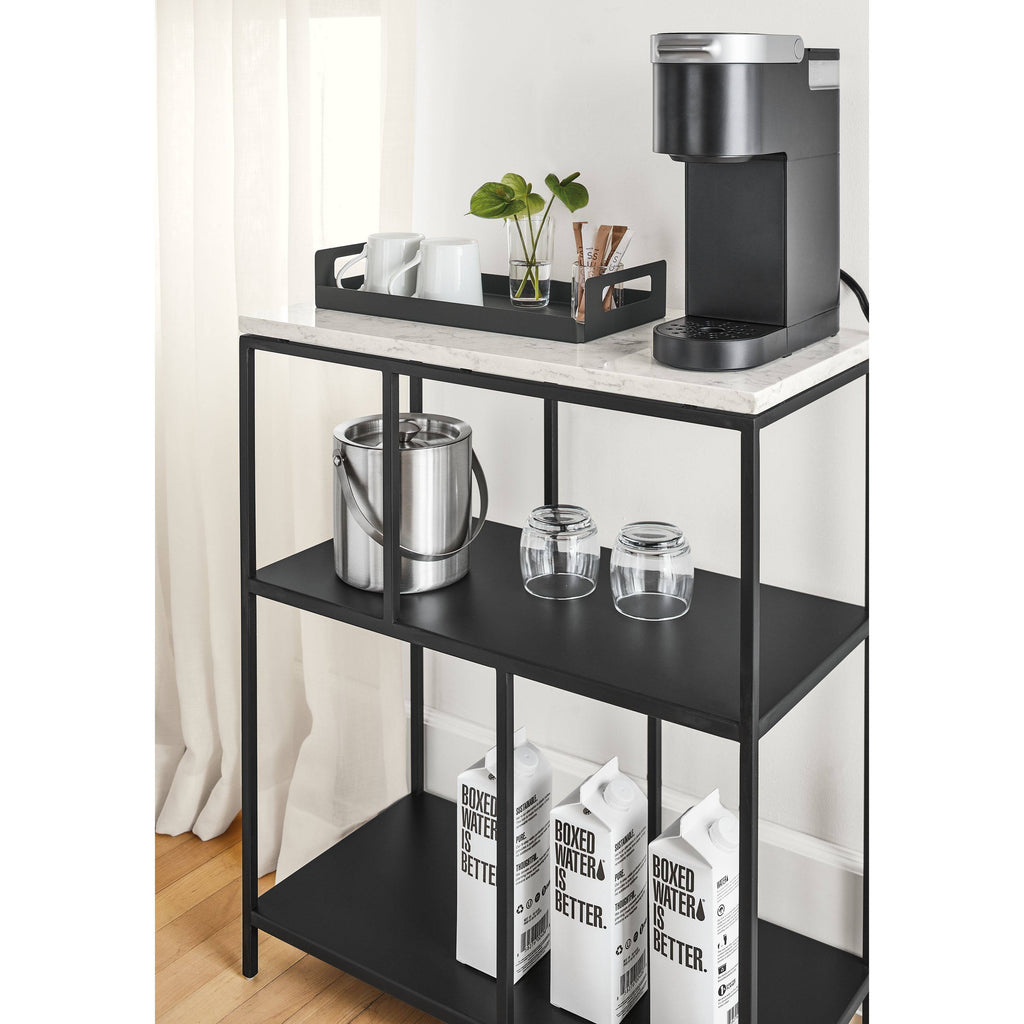 Modern Bowen Console Table with Clear Tempered Glass Top F1012