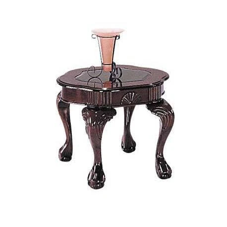Cherry Glass 3-Piece Coffee End Table Set M9046