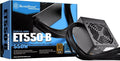 550 Watt 80 Plus Bronze ATX Power Supply with Flat Black Cables W7799