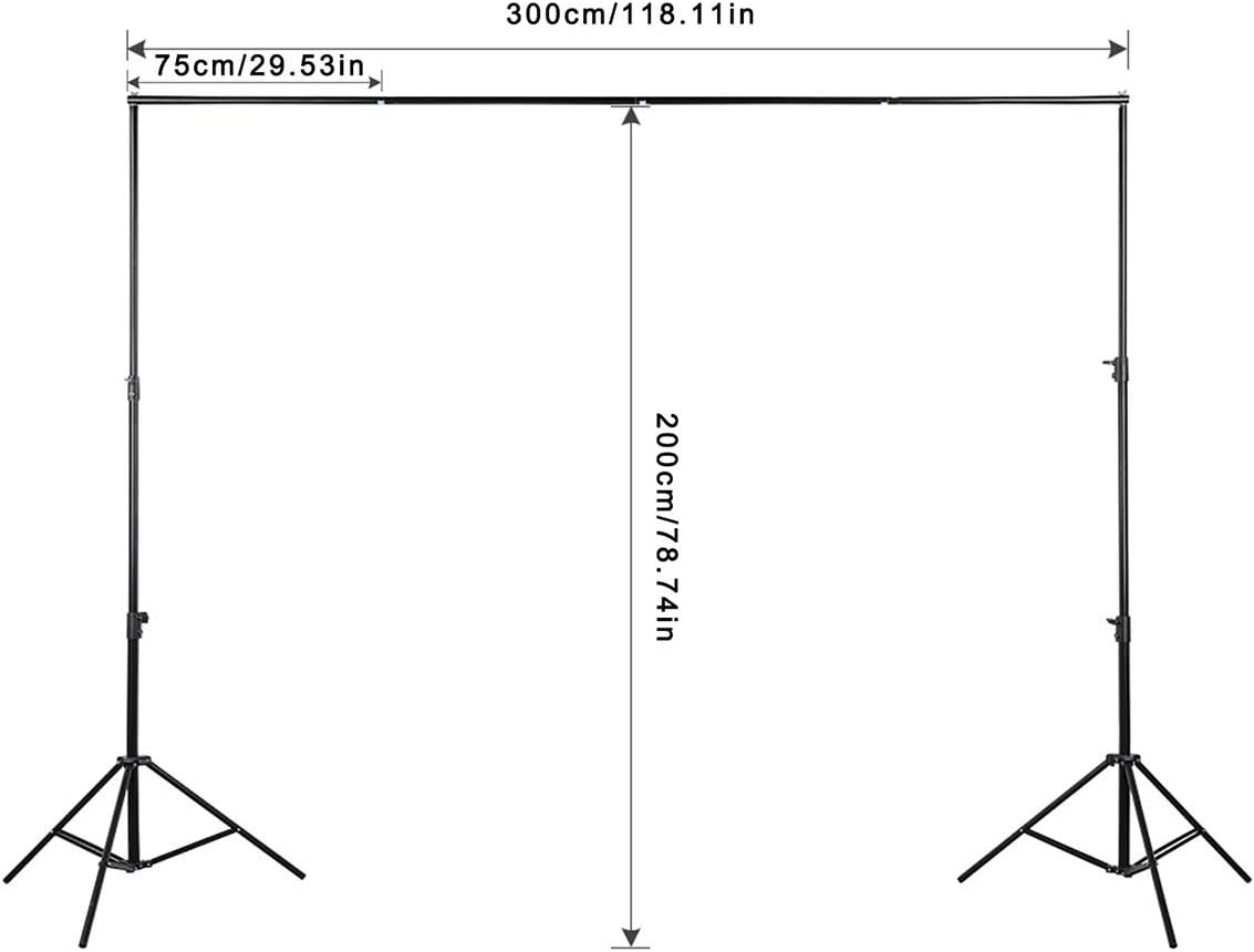 Backdrop Stand 6.5x10ft/2x3m Heavy Duty Background Stand Support System with Carrying Bag B585