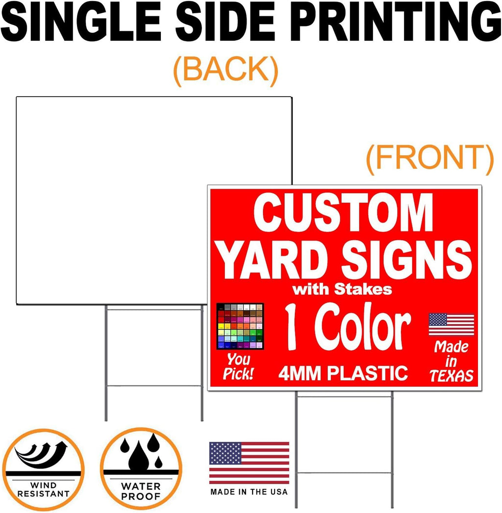 Heavy Duty Yard Signs with H-Stakes I925