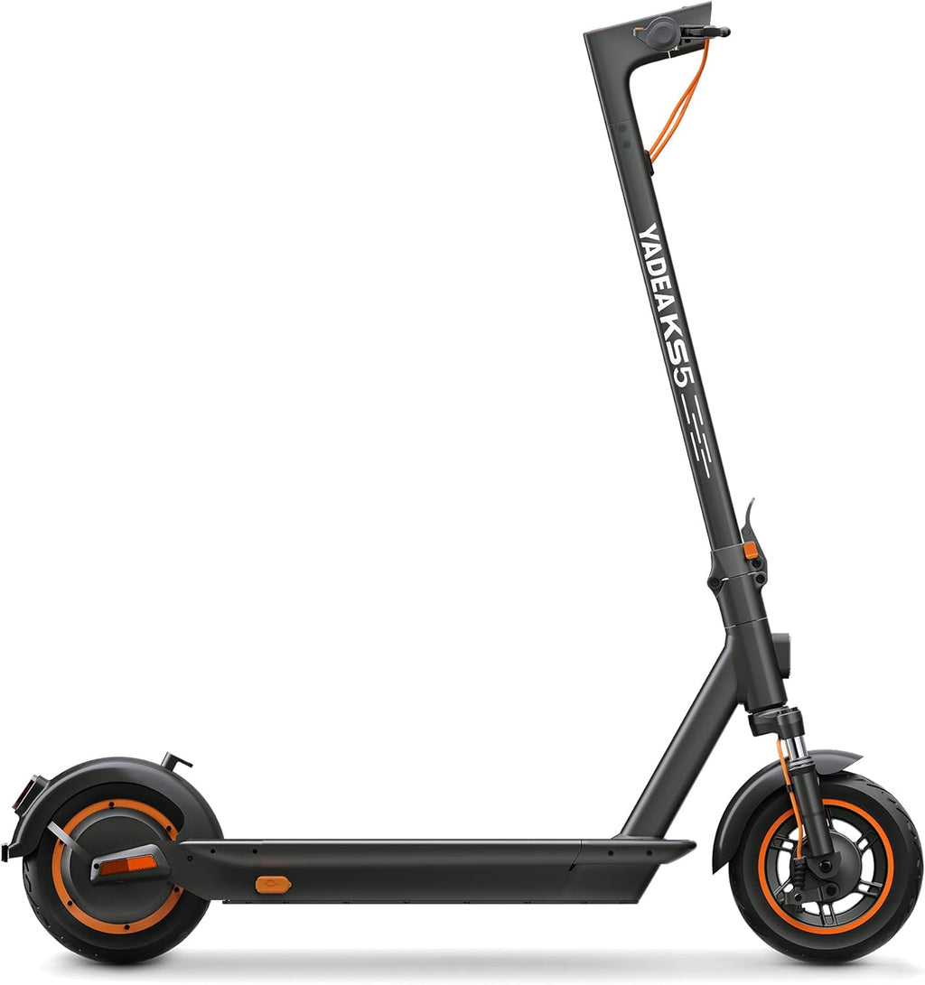 YADEA Electric Scooter KS5, Max Speed 18.6 MPH, 25 Miles Range; KS5pro, 37.2 Miles Range, Max Speed 21.8 MPH. Dual shock absorption, Front Suspension, Foldable Commuter Electric Scooter for Adults with Cruise Control and Energy Recovery System N900