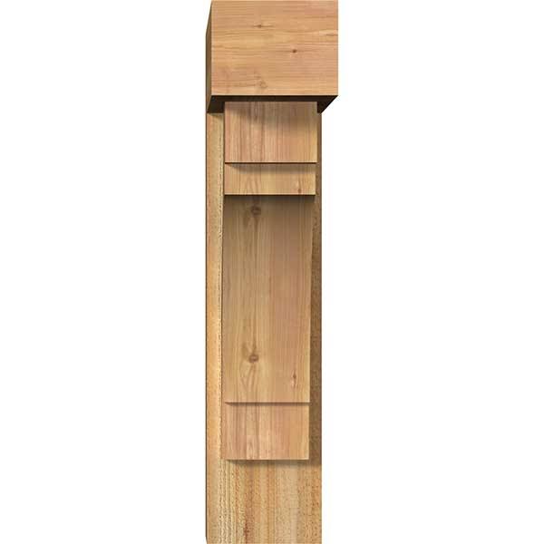 8x22W x 24x22D x 36x22H Western Red Cedar Bracket with Offset Brace I6202