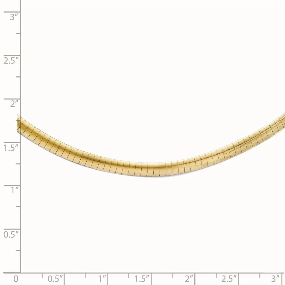 10k Two-tone Gold Reversible Omega Necklace 18inch J826