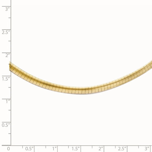 10k Two-tone Gold Reversible Omega Necklace 18inch J826