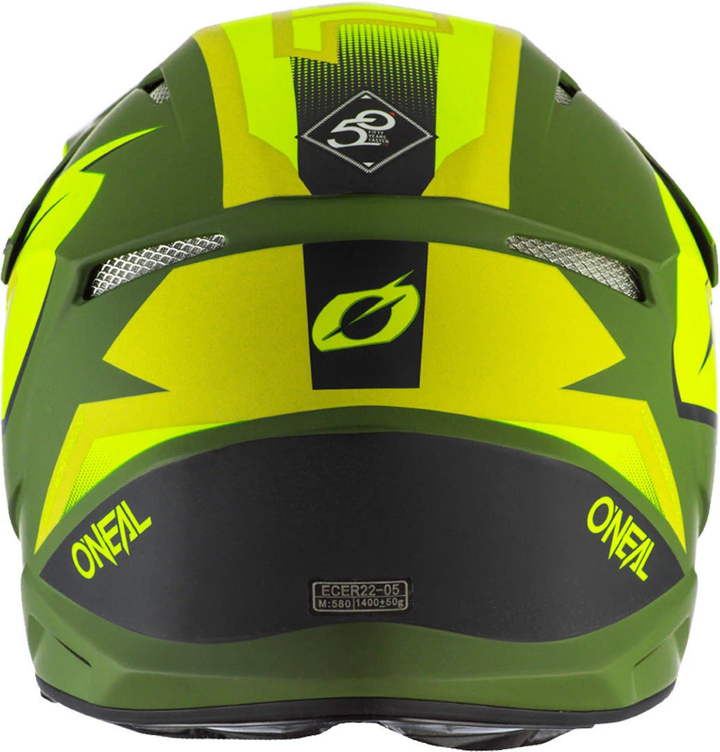 Motocross Helmet, green-yellow, Size S P751