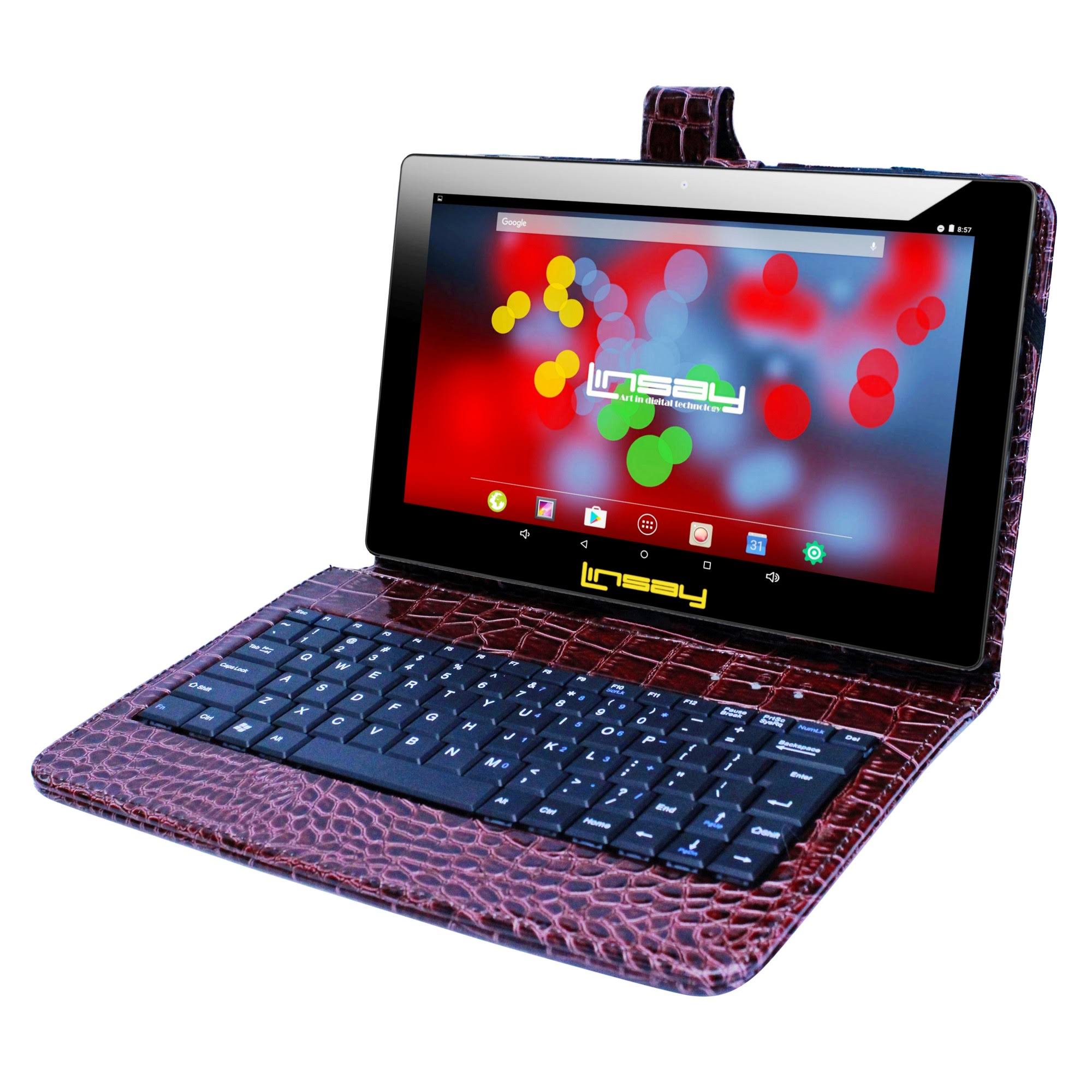 10.1 inch Quad Core IPS Screen Tablet 16GB with Leather Keyboard Case W808