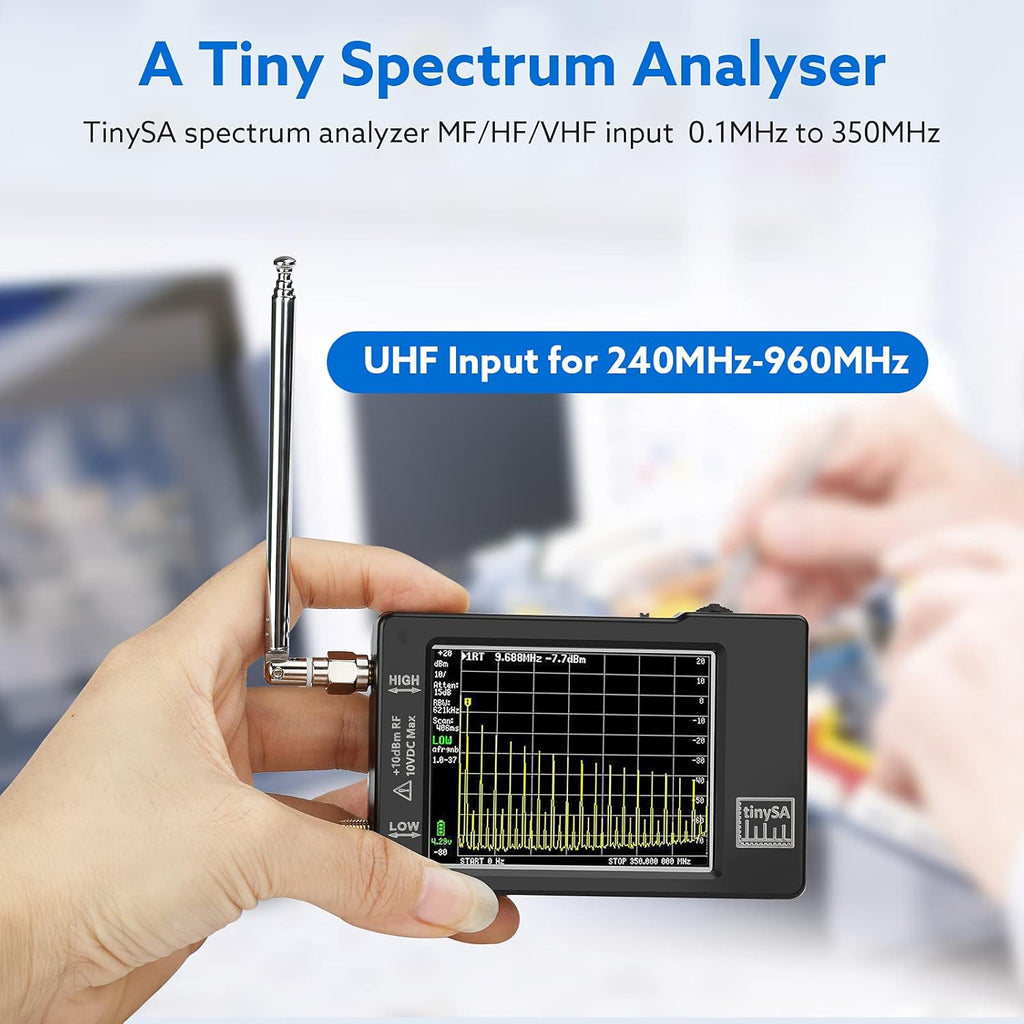 Portable Spectrum Analyzer 100kHz to 960MHz with Touchscreen C876