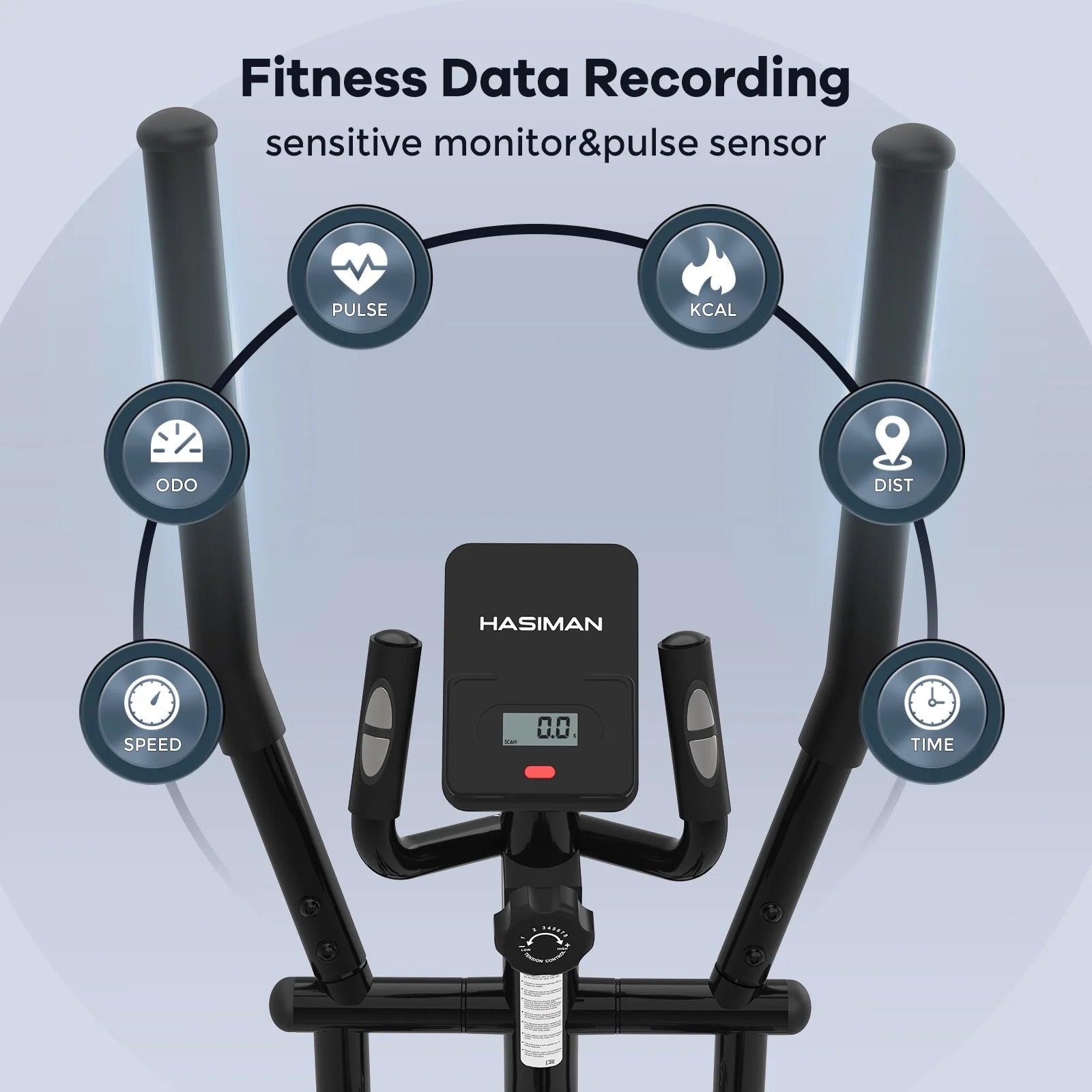 Magnetic Elliptical Exercise Machine with Pulse Rate Grips I69704
