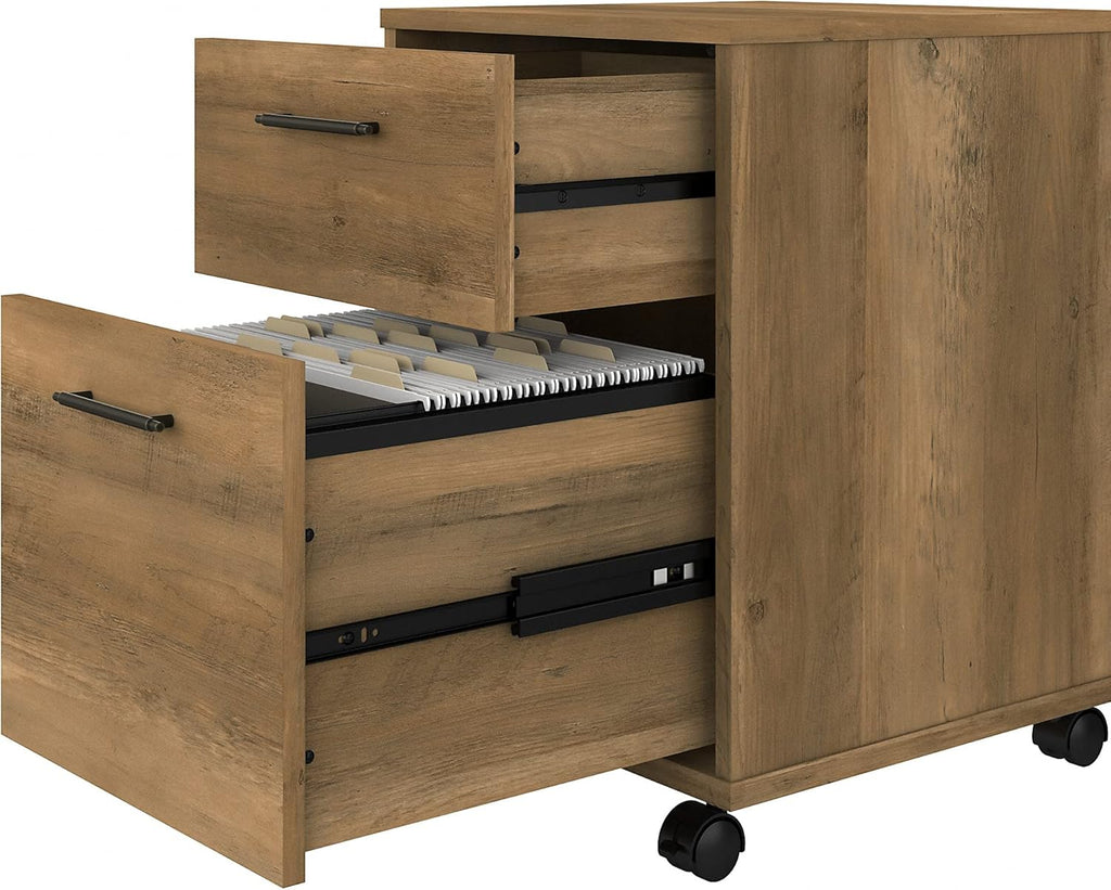 2 Drawer Mobile File Cabinet, Reclaimed Pine C21244