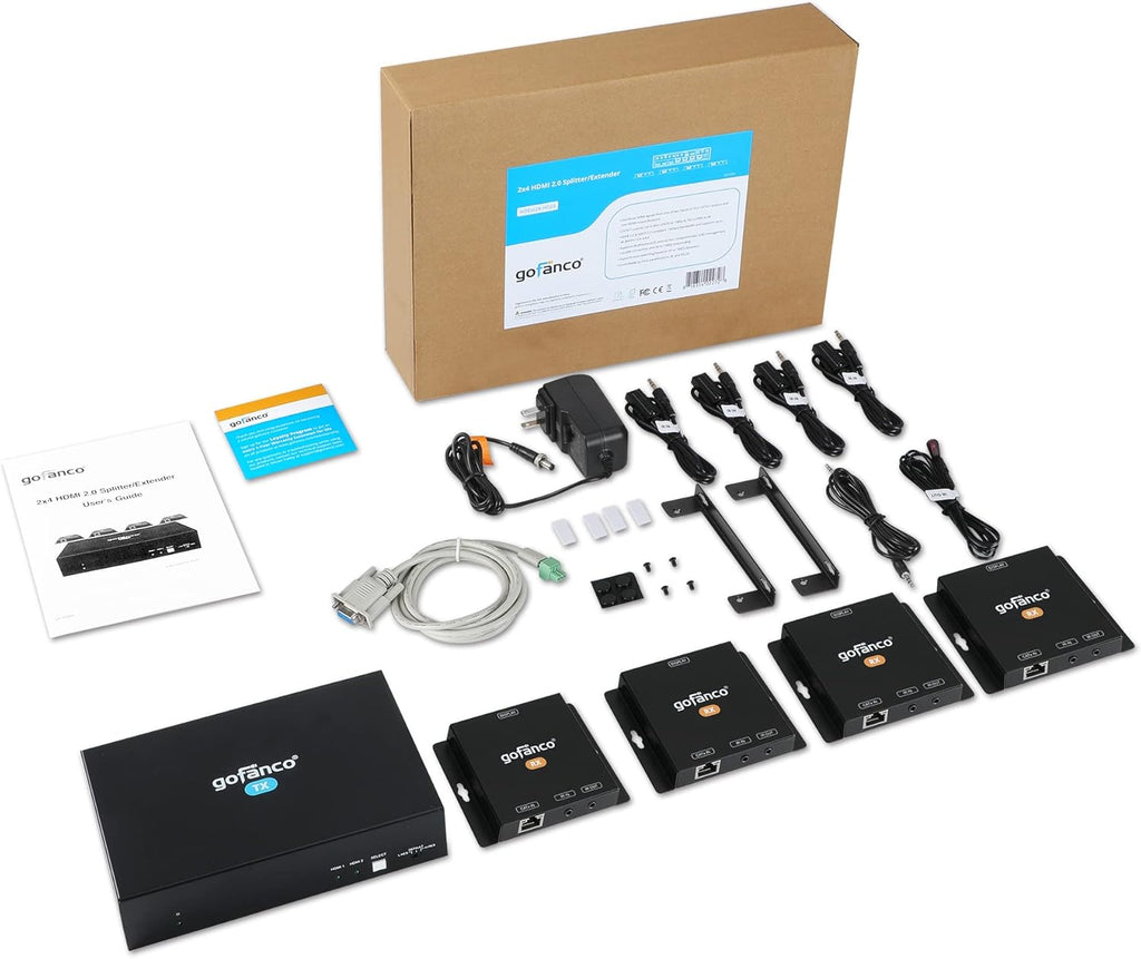 HDMI 2.0 2x4 Splitter/Extender with CAT Extension, 4K 60Hz J15470