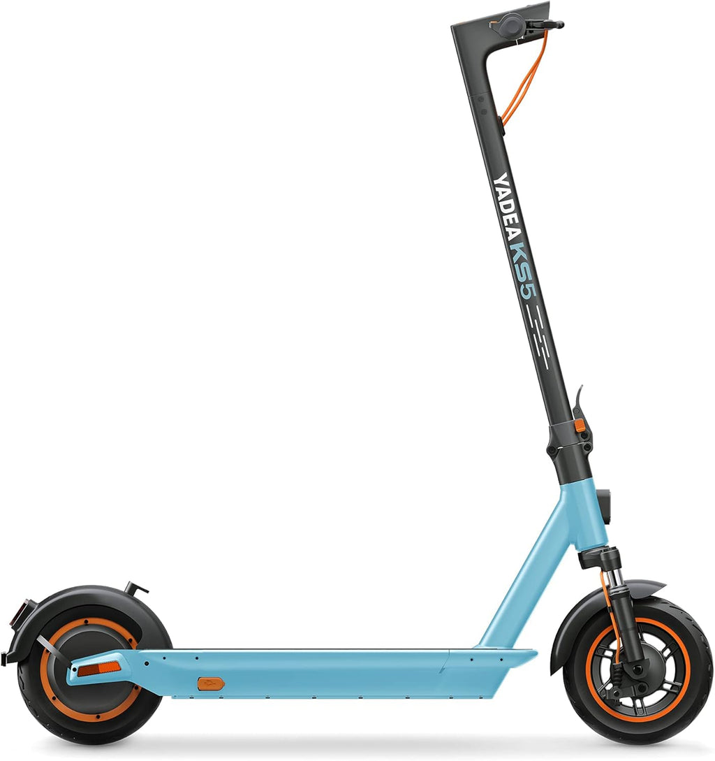 YADEA Electric Scooter KS5, Max Speed 18.6 MPH, 25 Miles Range; KS5pro, 37.2 Miles Range, Max Speed 21.8 MPH. Dual shock absorption, Front Suspension, Foldable Commuter Electric Scooter for Adults with Cruise Control and Energy Recovery System N900