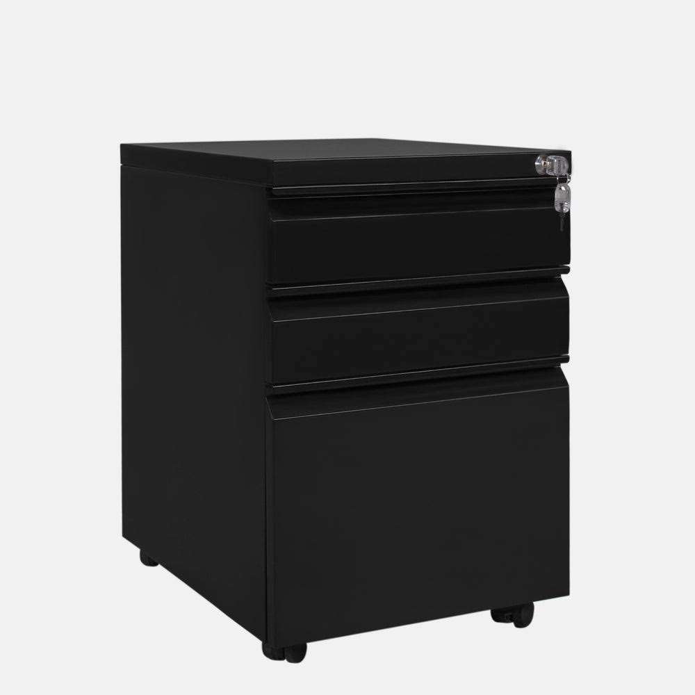 Black Gooseneck Office File Cabinet C20483