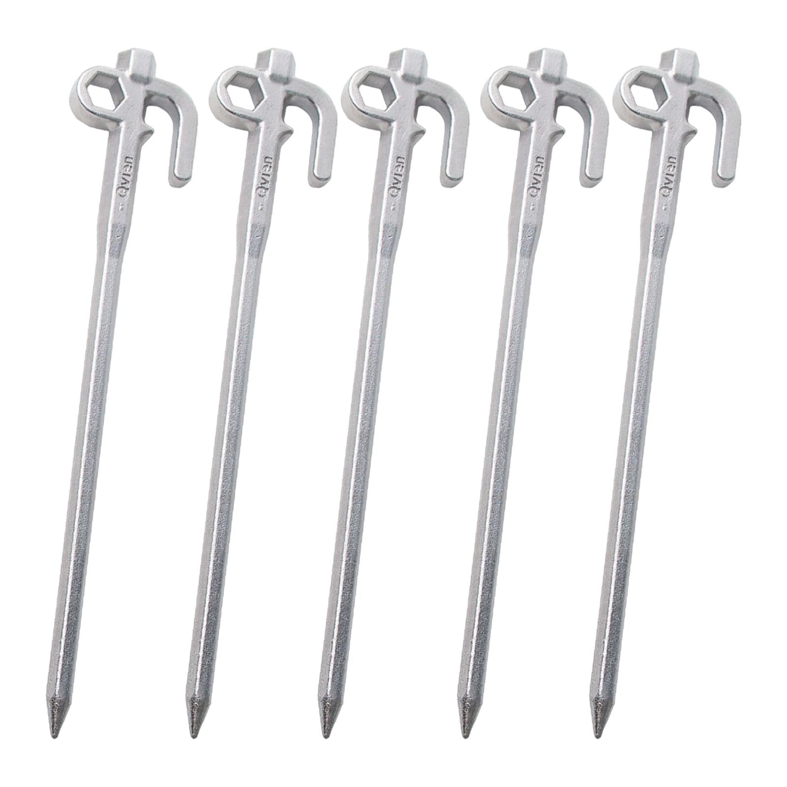 5x Metal Tent Stakes Steel Camping Ground Stakes 20cm D256