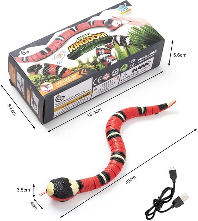 Red 40cm Remote Control Snake Cat Toy I203938
