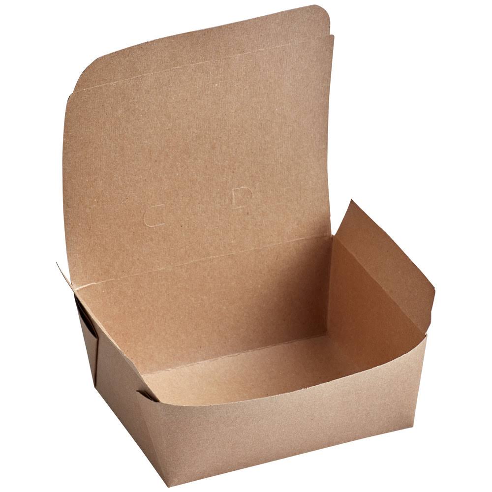 Kraft Microwavable Paper Take-Out Container - 240/Case D967392