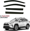 Black Tinted Side Window Vent Visor Deflectors Rain Guards 4 Piece set J890599