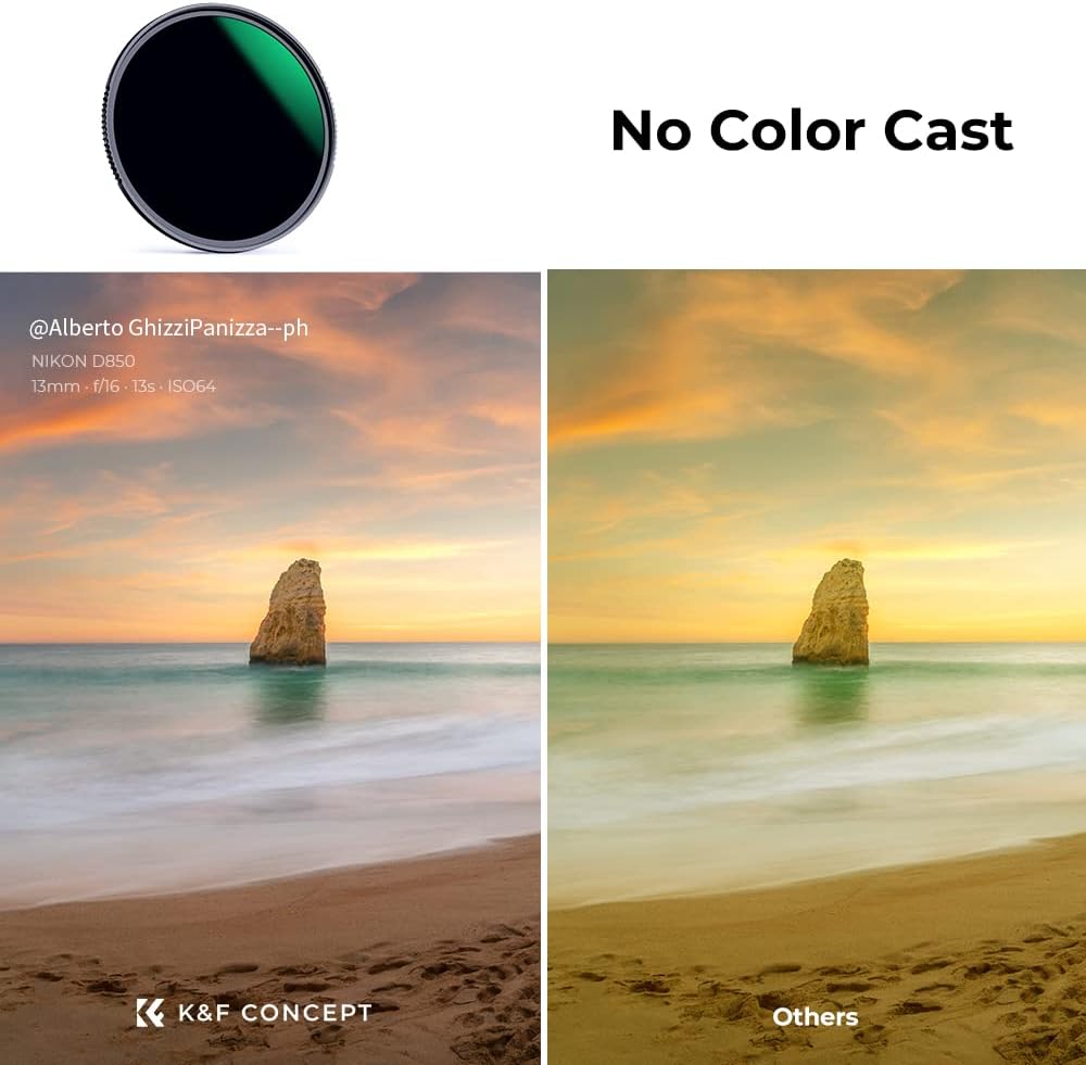 95mm ND1000 10-Stop Fixed Neutral Density Filter, HD Hydrophobic Super Slim Multi-Layer Coatings Glass Filter, Pack of 2 G21884