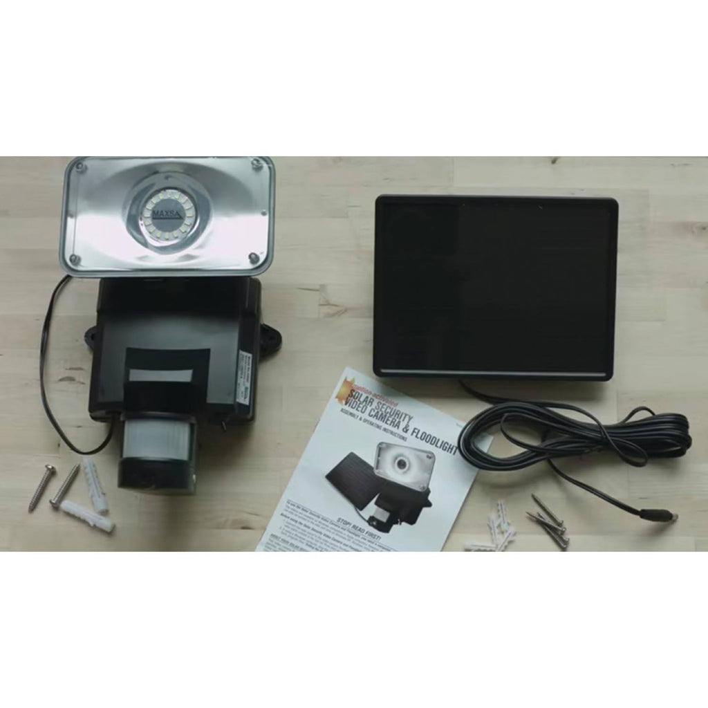 Solar Powered Security Video Camera Floodlight O69625