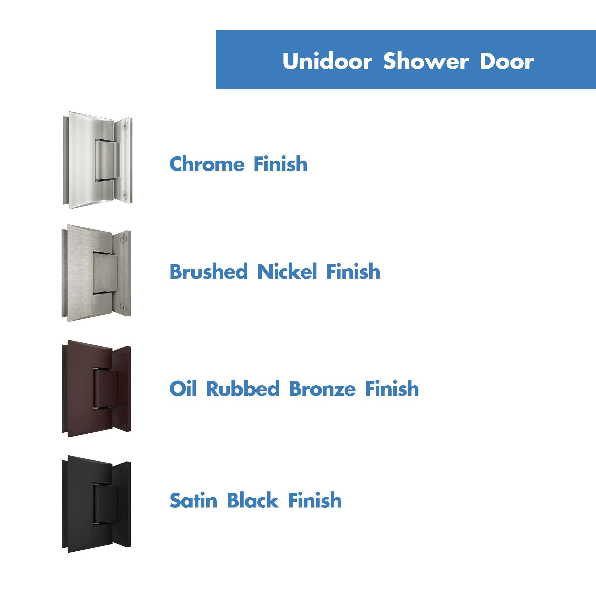 Hinged Shower Door, Oil Rubbed Bronze Finish Hardware H48848