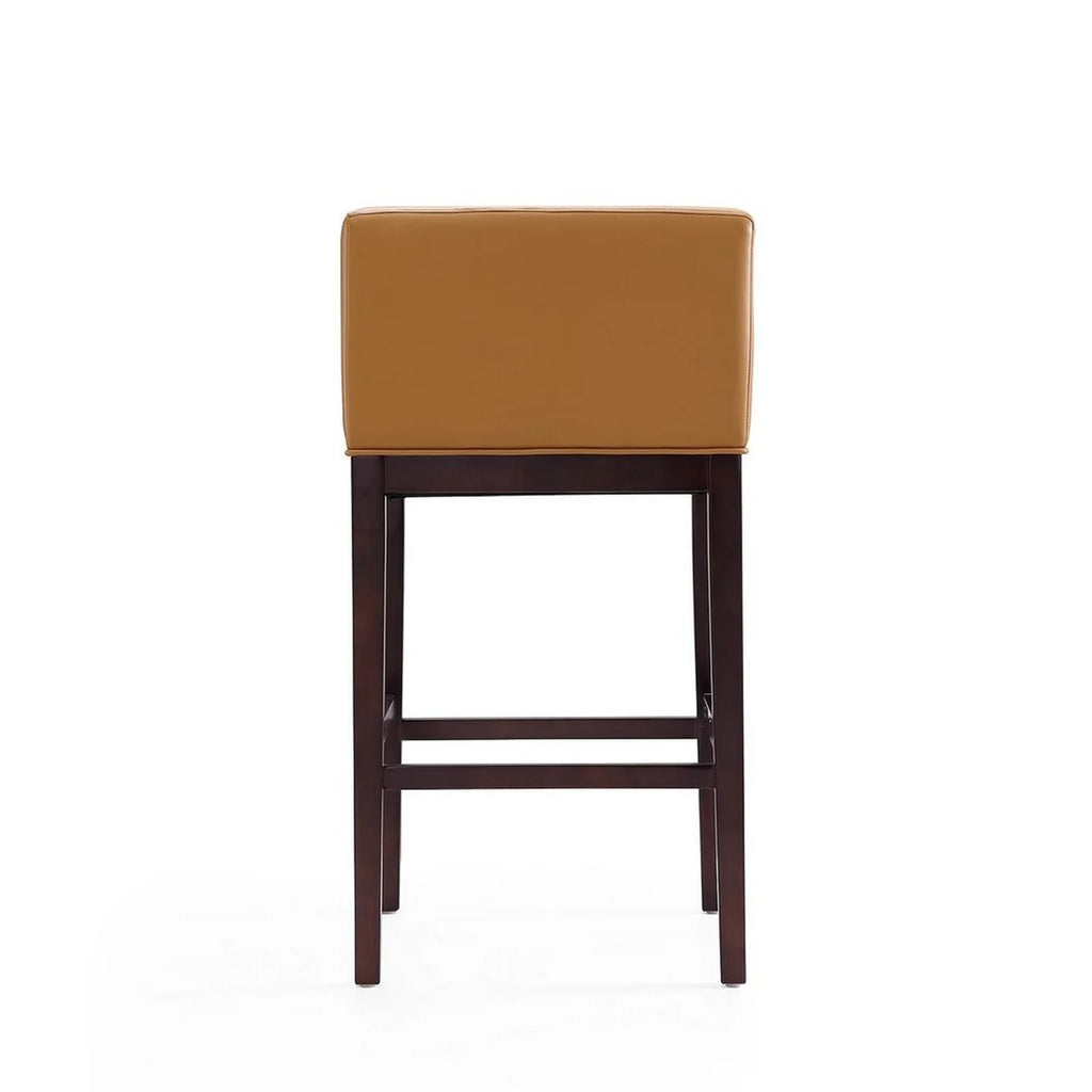 Camel and Dark Walnut Beech Wood Barstool (Set of 2) Z1926