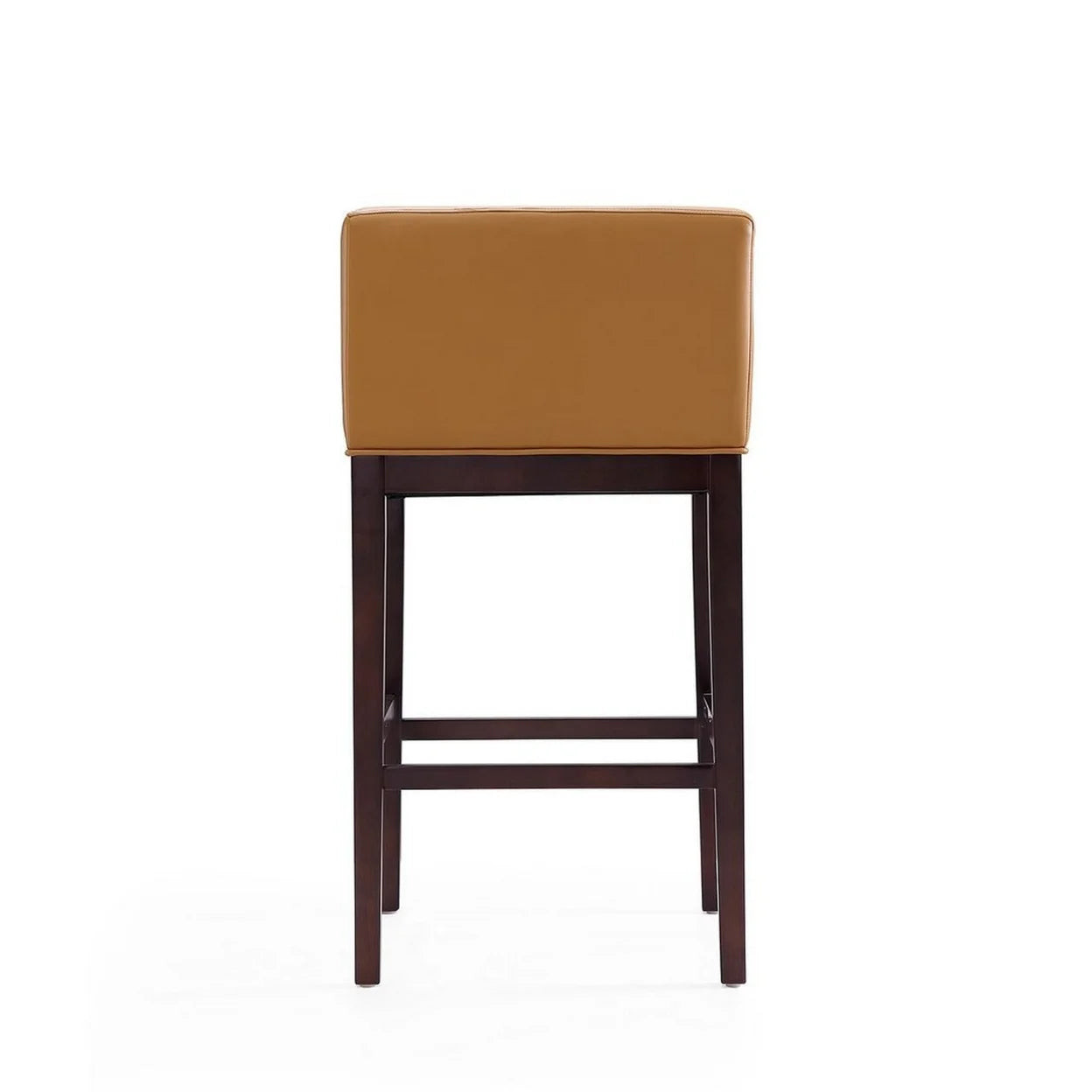 Camel and Dark Walnut Beech Wood Barstool (Set of 2) Z1926