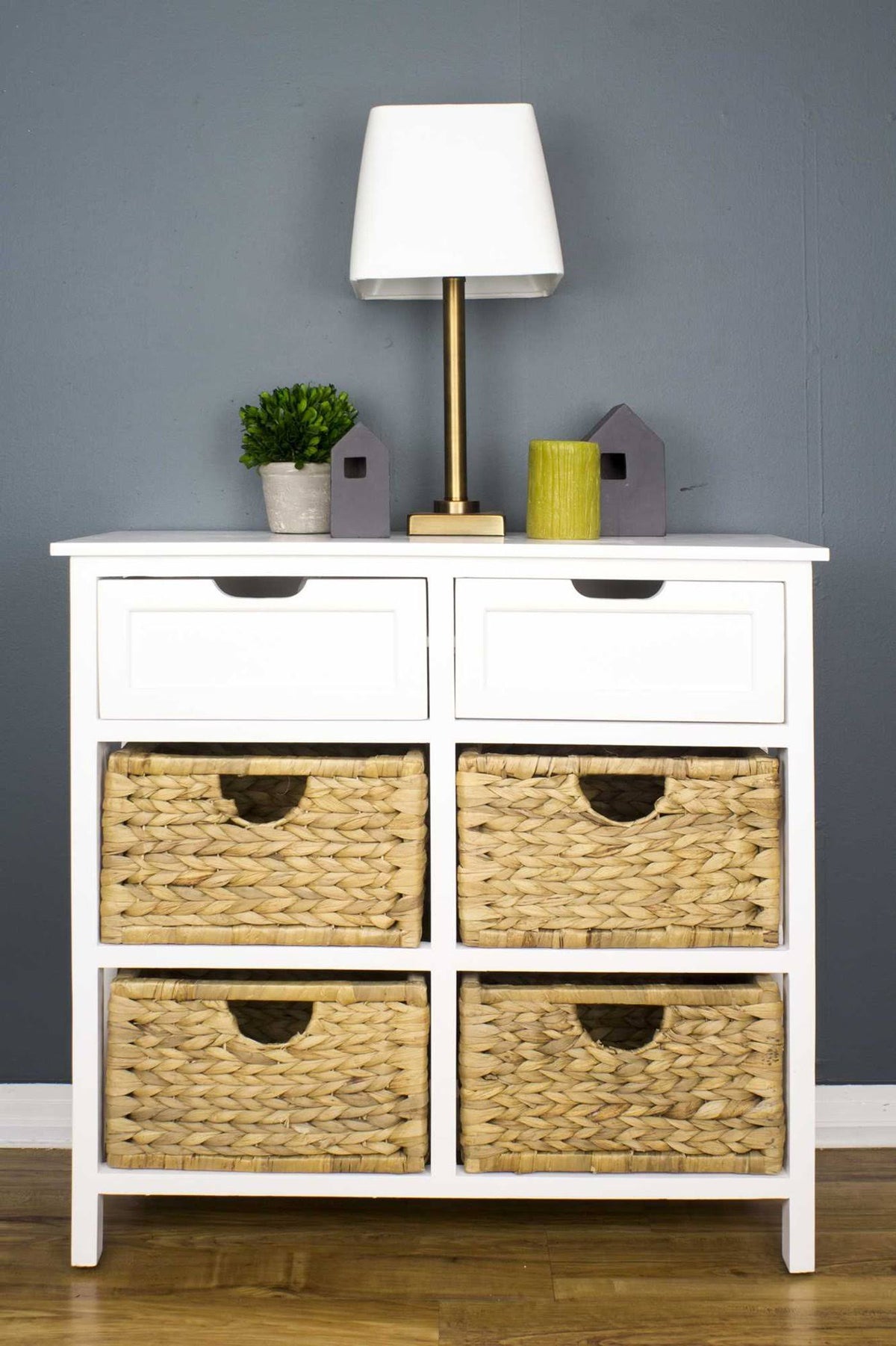 White Wood MDF Accent Cabinet D1078