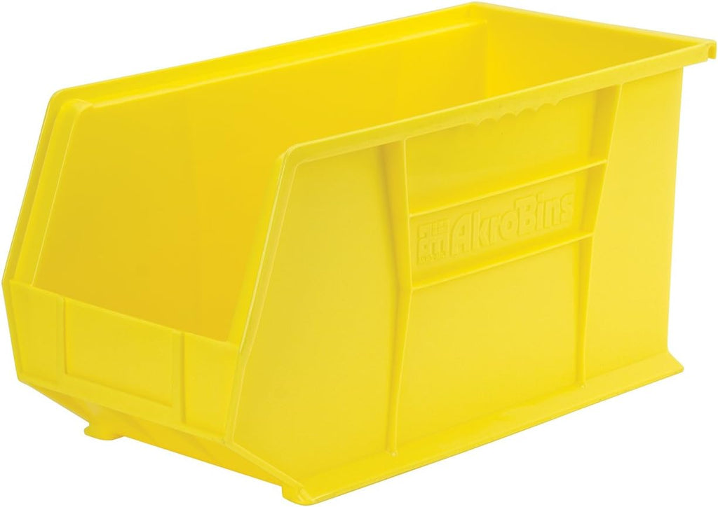 Yellow Plastic Storage Bin Hanging Stacking Containers 6-Pack C935