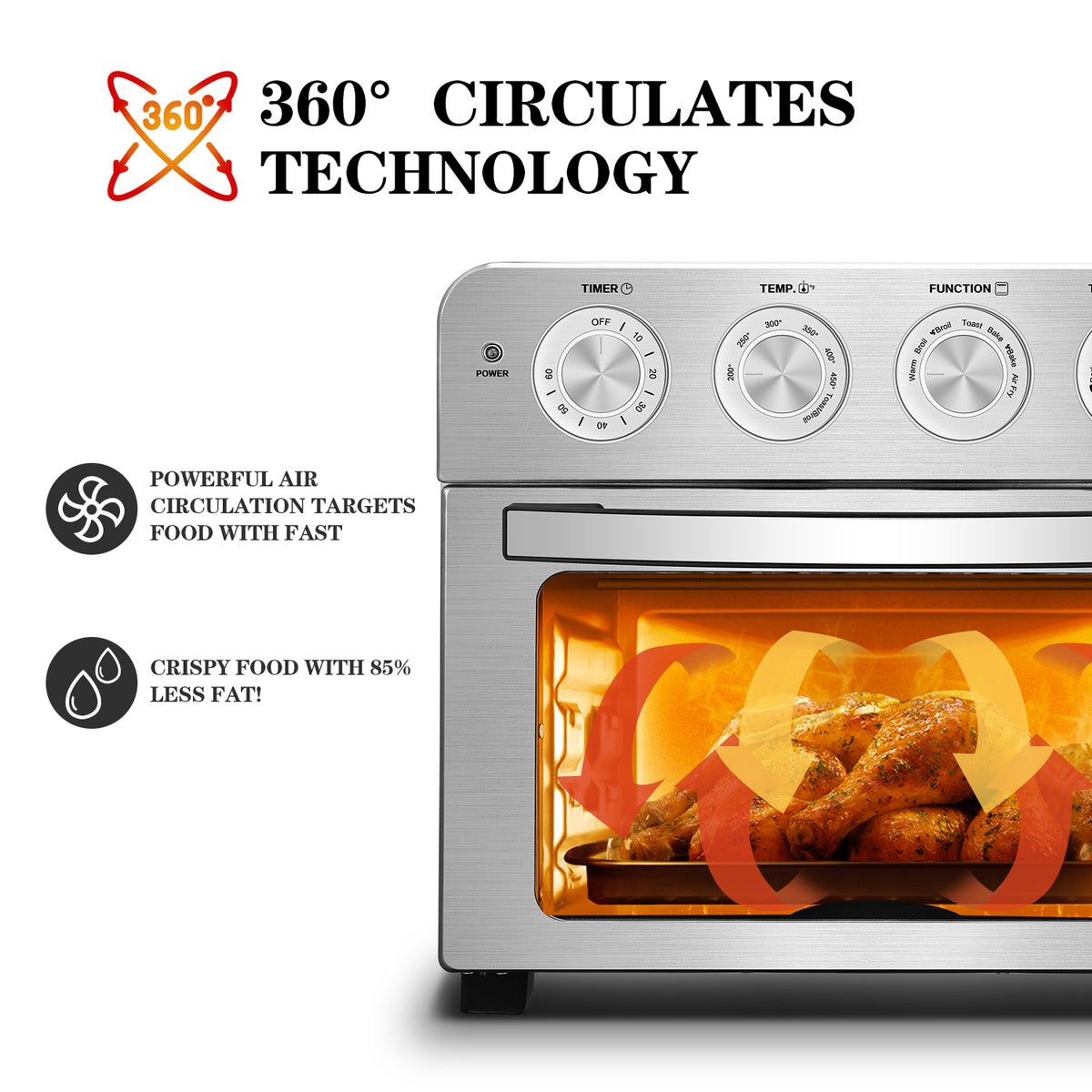 16QT Convection Air Fryer Oven Toaster I592