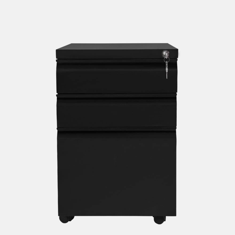 Black Gooseneck Office File Cabinet C20483