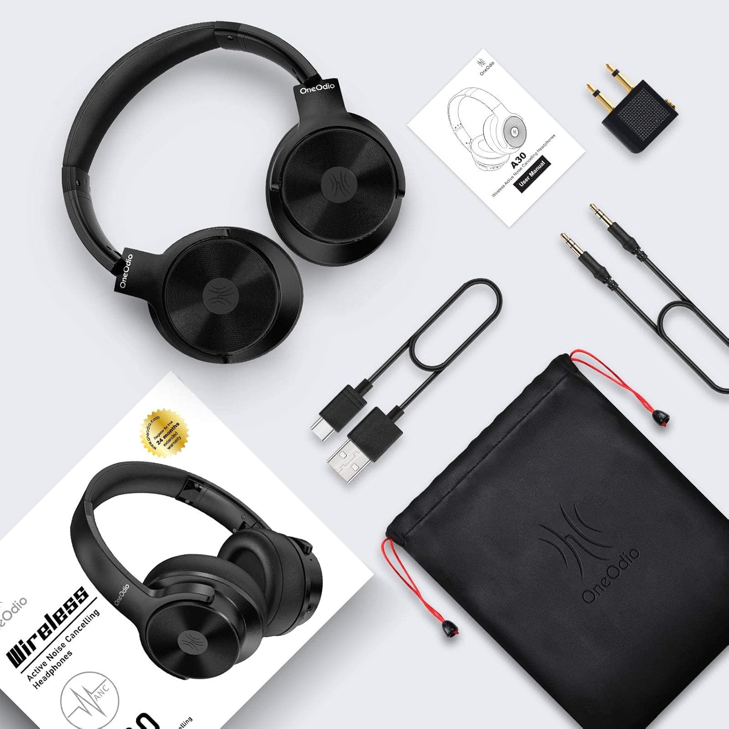 Hybrid Noise Cancelling Bluetooth Over Ear Headphones I20103