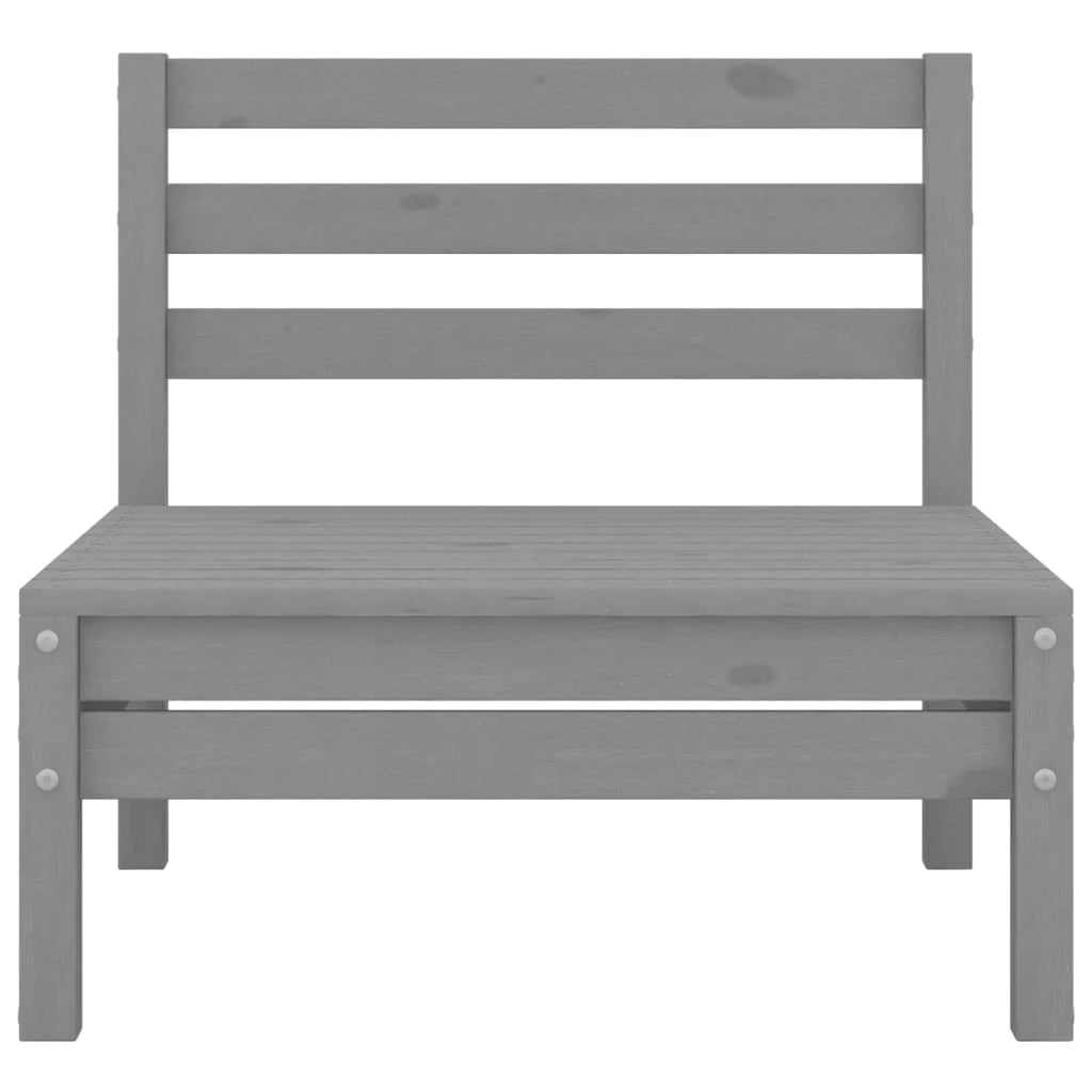 Gray Solid Wood Pine Patio Sofa E997197