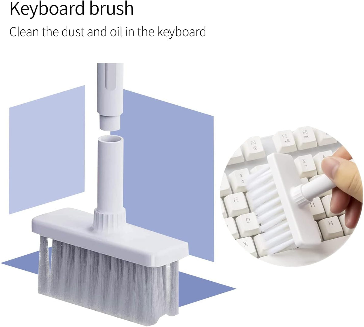 Soft Brush Keyboard Cleaner, 5-in-1 Computer Cleaning Tools Kit, Pack of 2 H122383
