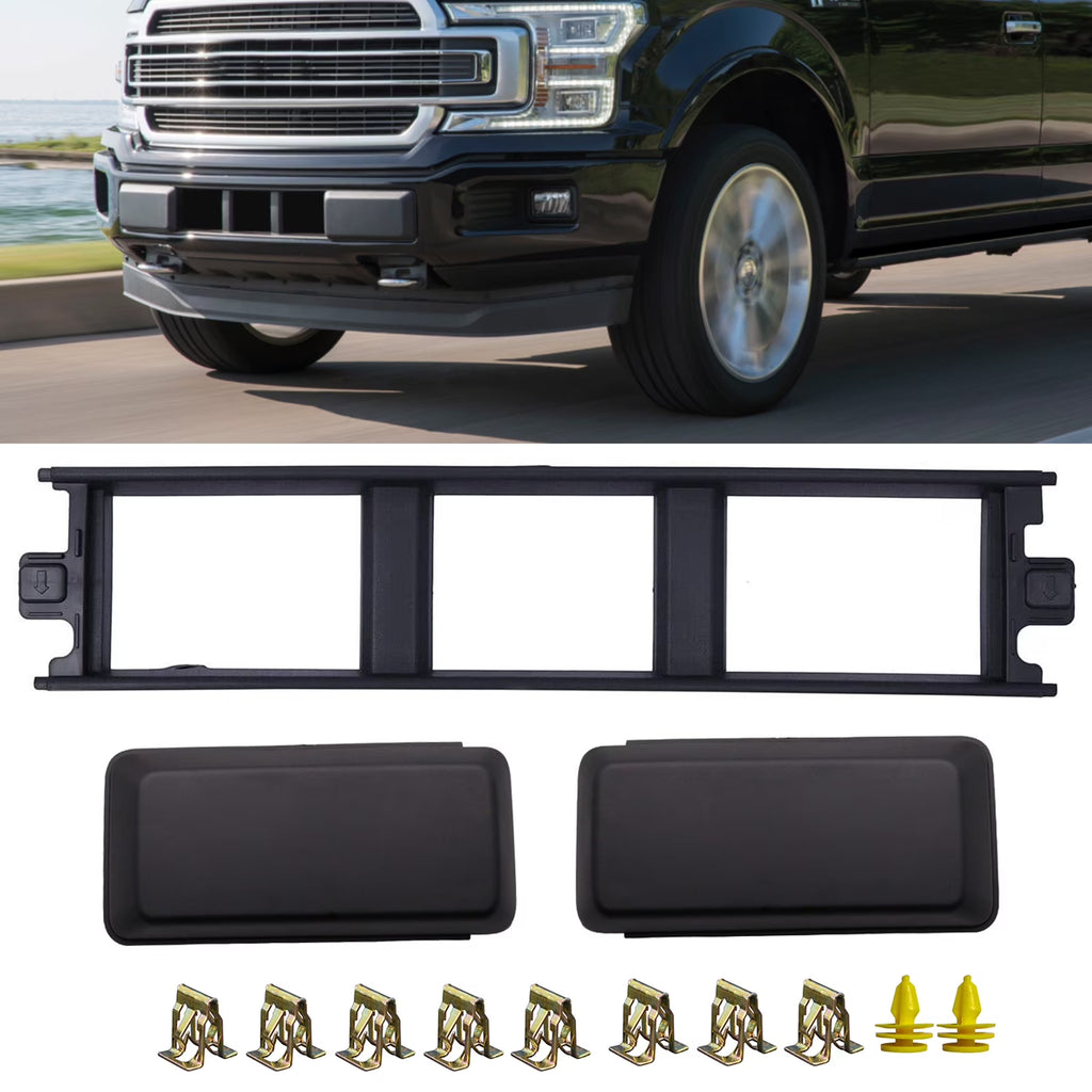 Front Bumper Guards Pads Inserts End Caps & Lower Center Grille Cover Trim Panel J22656