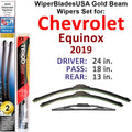 Set of 3 Beam Wiper Blades with Rear Wiper K76096
