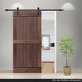 Walnut Stain Knotty Pine Wood Interior Sliding Barn Door Slab O666234