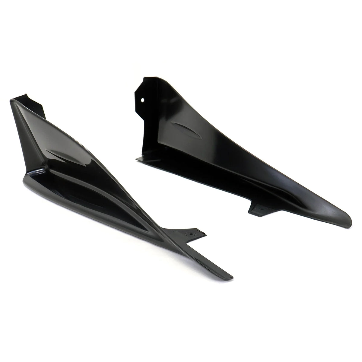 Unpainted Black ABS Side Skirt Spats 2Pieces Z941648
