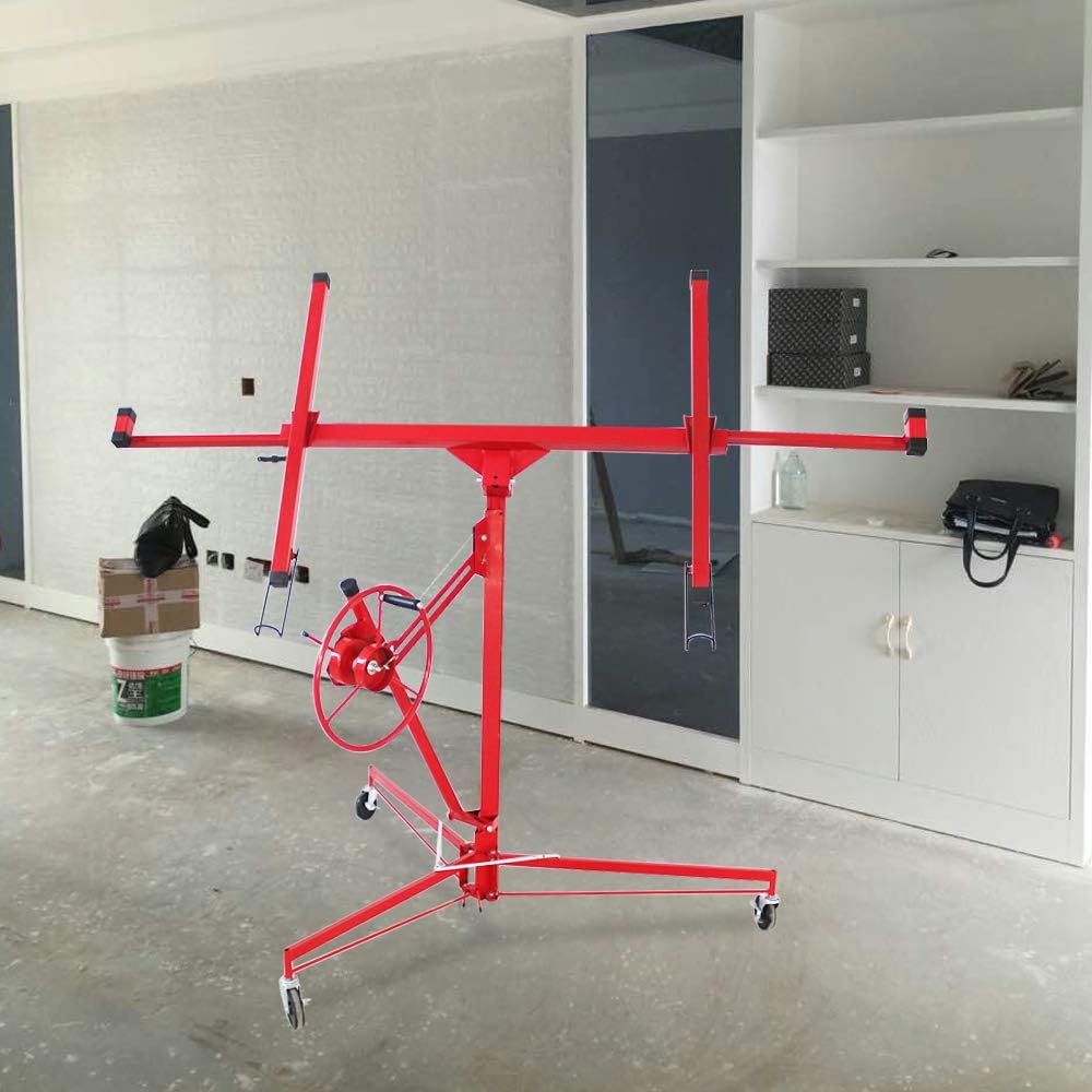11 Feet 150 lbs Rolling Drywall Panel Lift Hoist Z847100
