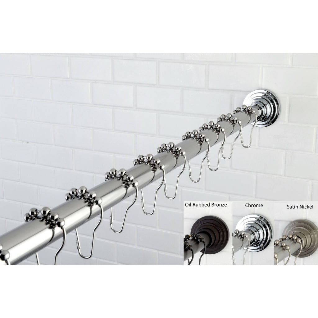 Tension Shower Rod with Hooks Silver G964387
