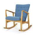 Muted Blue Fabric Rocking Chair D8161
