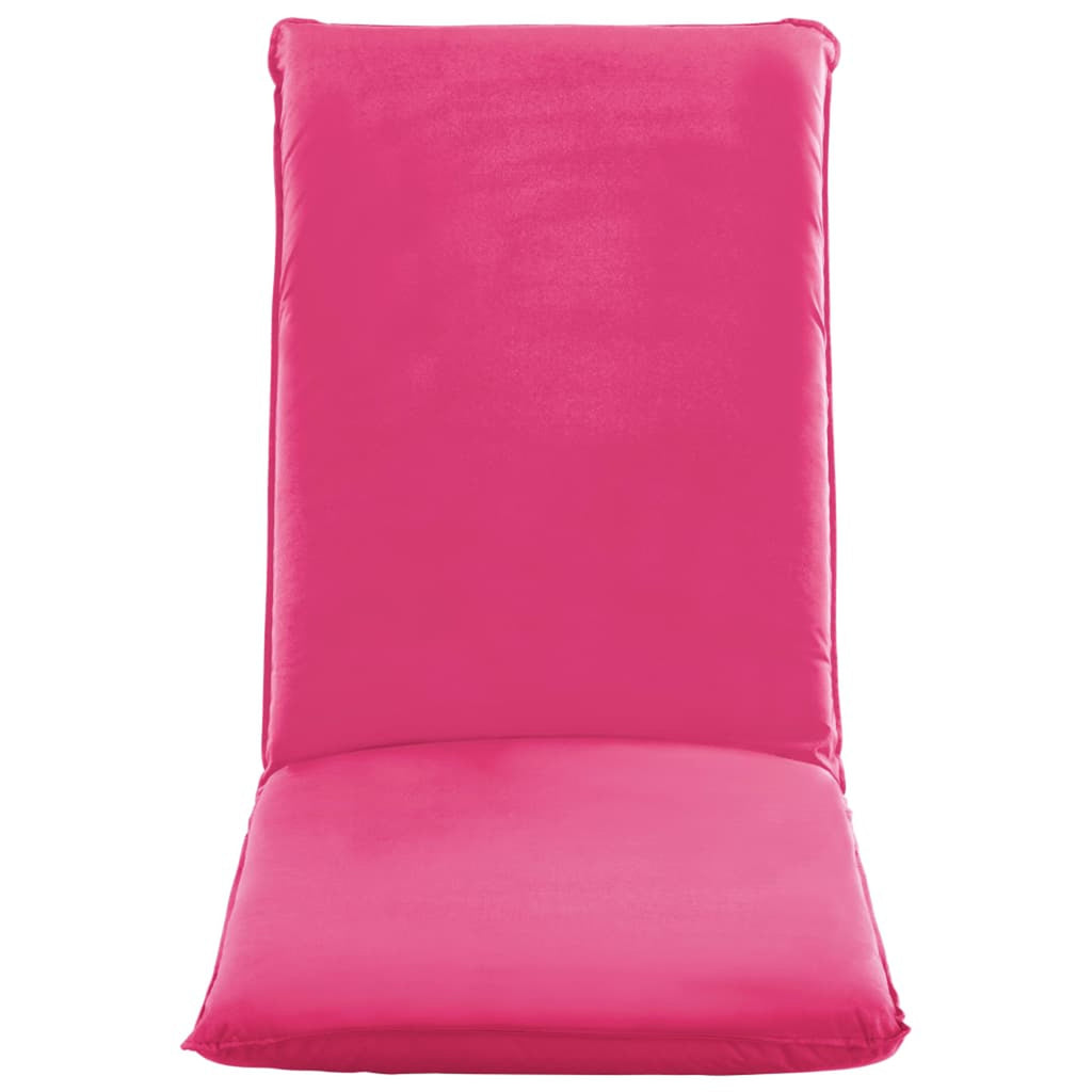 Pink Folding Oxford Fabric Chaise Lounge Chair 68.9 x 22 x 3.9 Inches P93479
