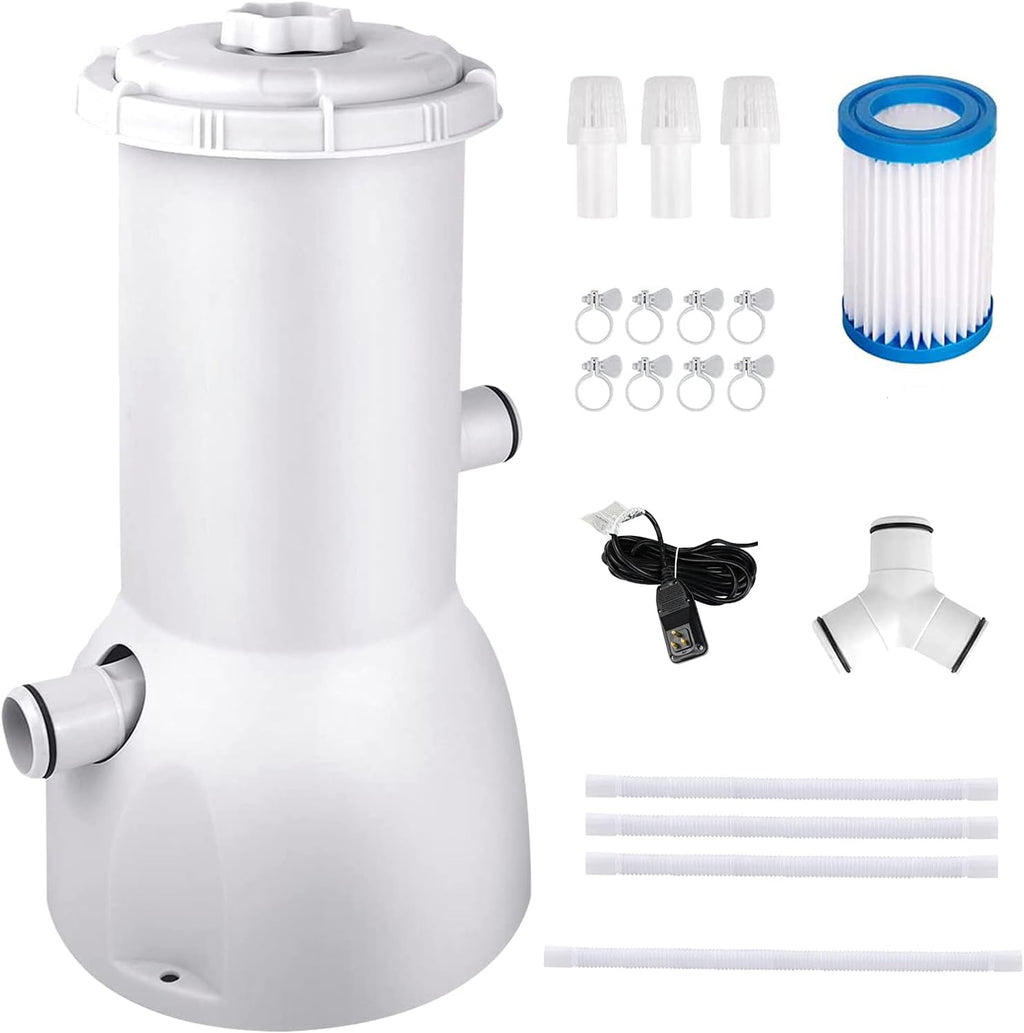 1000 GPH Above Ground Pool Filter Pump with Filter Cartridge J916780