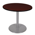 36x22 Round Platter Base Table Mahogany Grey H34920