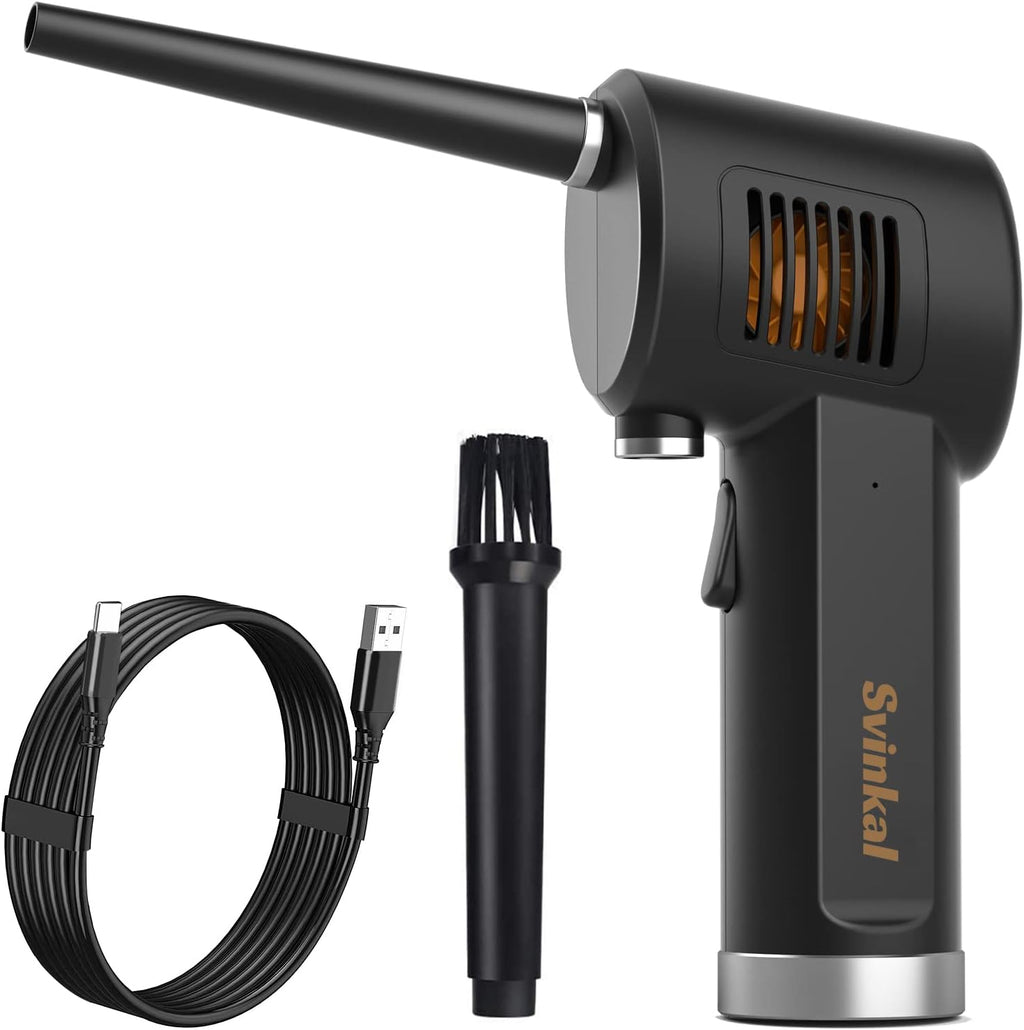 Compressed Air Duster, 33000 RPM Electric Air Duster, 6000mAh Rechargeable Battery, Air Blower Rechargeable Q82845
