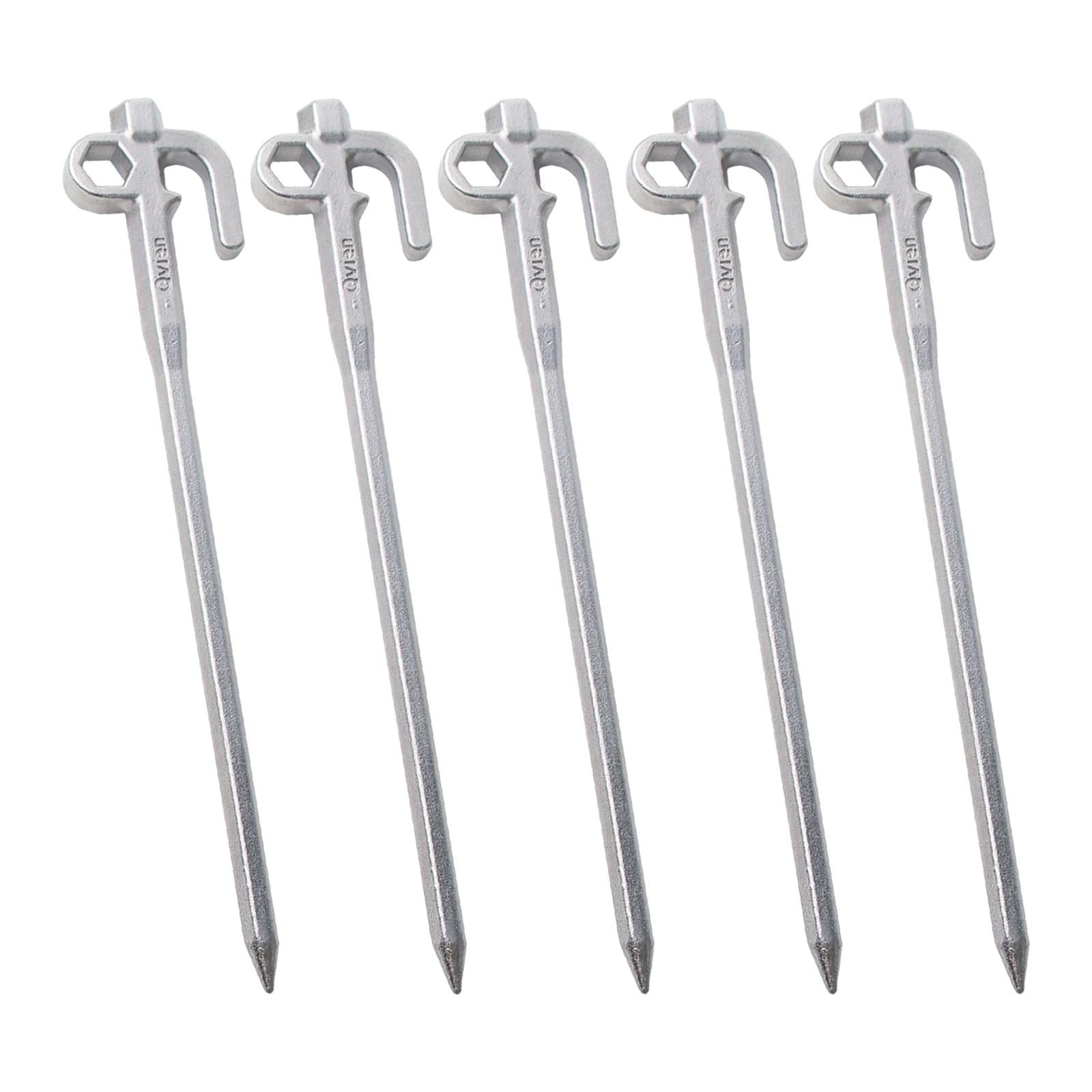 5x Metal Tent Stakes Steel Camping Ground Stakes 20cm D256