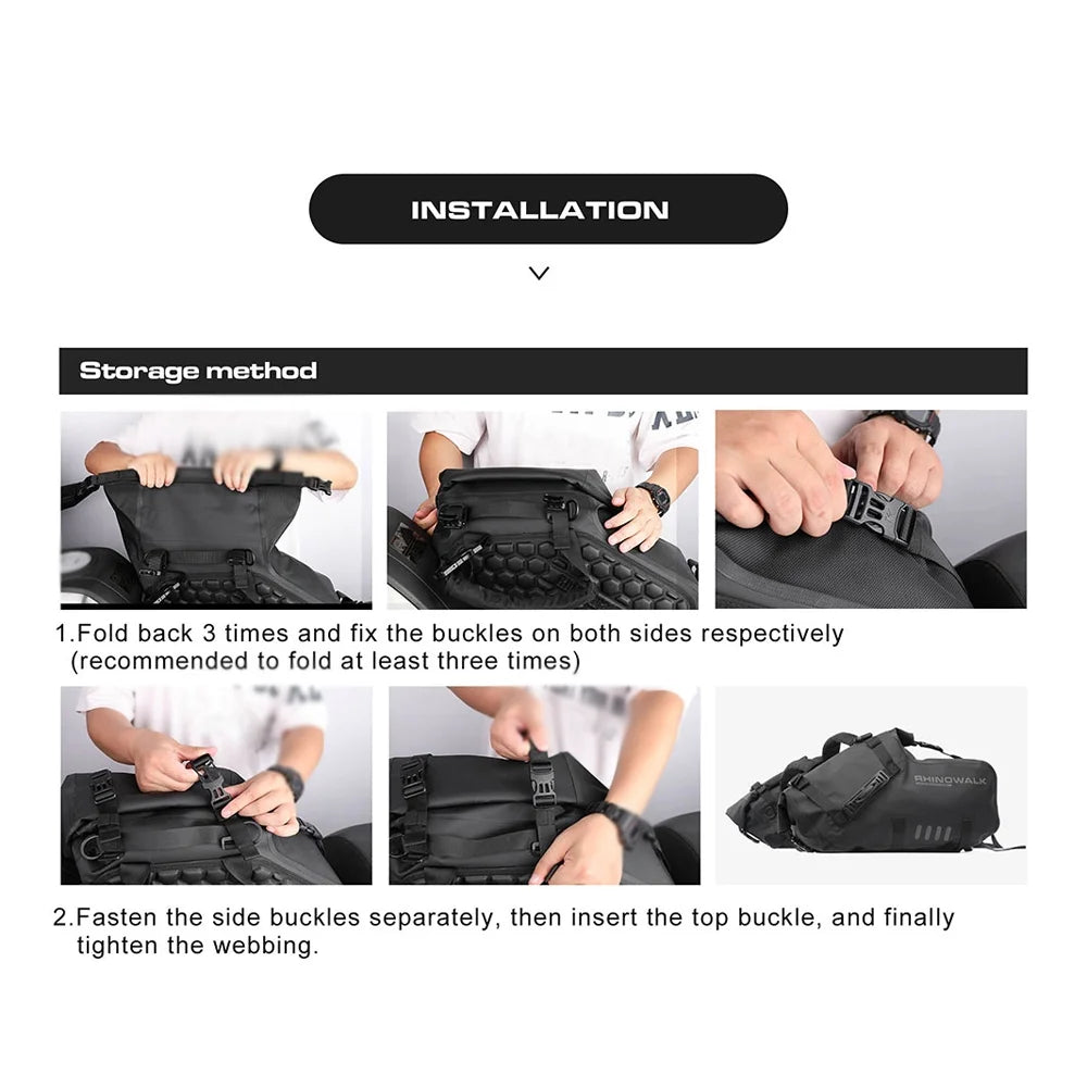 Motorcycle Rearseat Bag Large Capacity Universal Riding Rear Bag C291