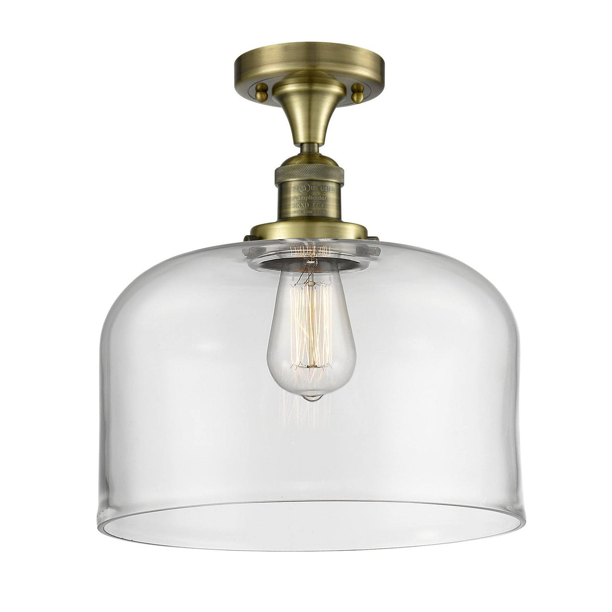 X-Large Bell 1 Light Semi-Flush Mount A761