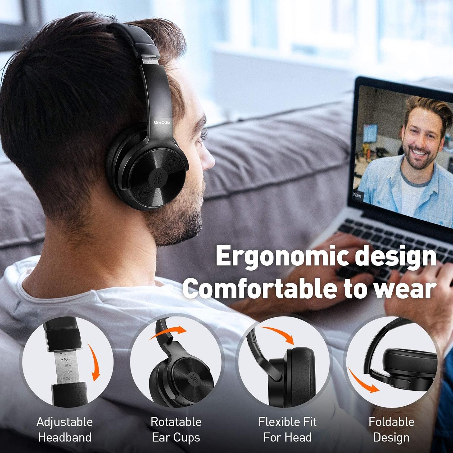 Hybrid Noise Cancelling Bluetooth Over Ear Headphones I20103
